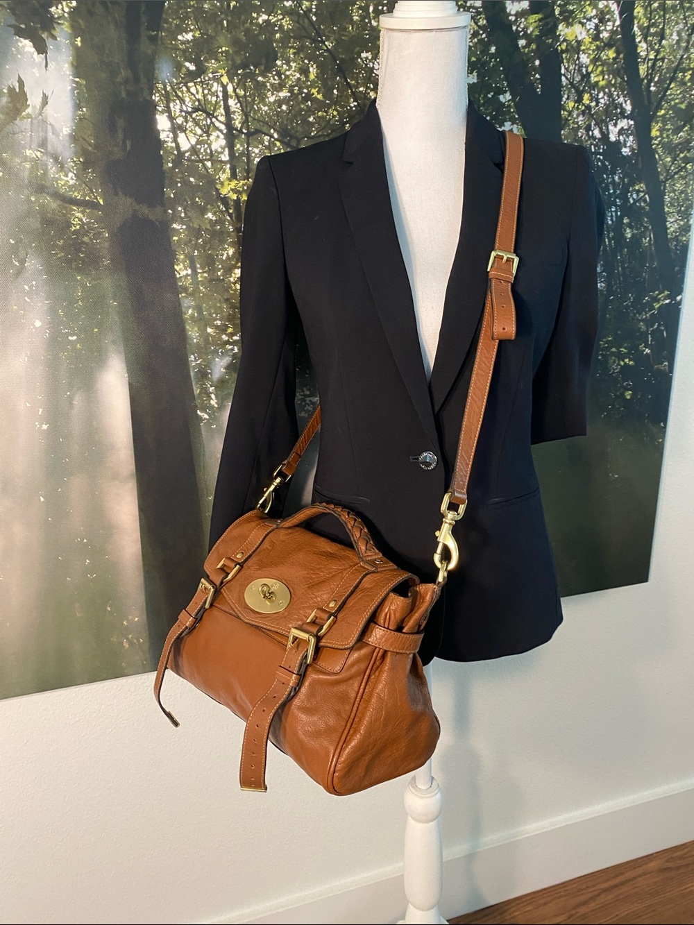 MULBERRY Alexa Leather Satchel In Oak - Picture 3 of 17